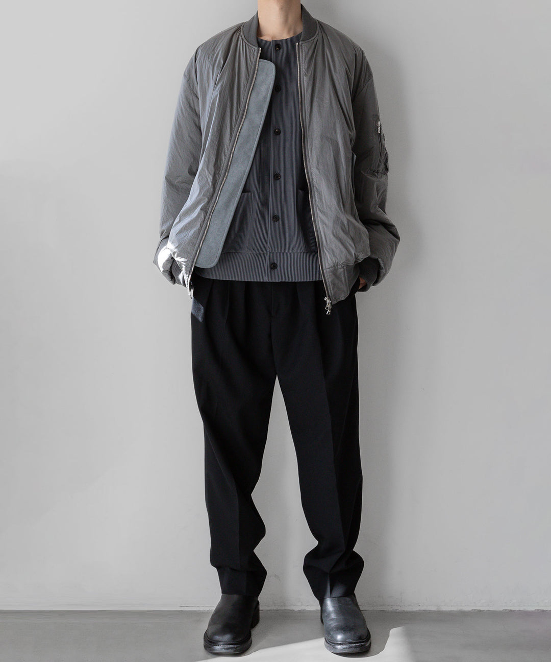 【stein】GRADATION PLEATS CARDIGAN - N.GREY シュタイン 23ss sessionセッション福岡セレクトショップ 公式通販サイト