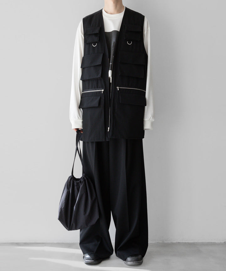 stein ssstein シュタインの24SSコレクションOVERSIZED MULTI POCKET VESTのBLACK sessionセッション福岡セレクトショップ 公式通販サイト