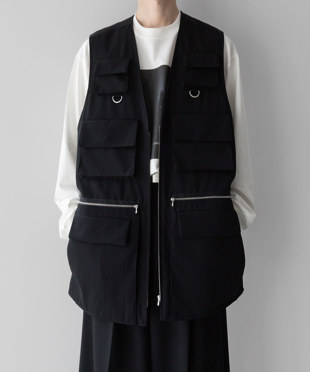 stein ssstein シュタインの24SSコレクションOVERSIZED MULTI POCKET VESTのBLACK sessionセッション福岡セレクトショップ 公式通販サイト