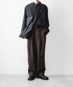 画像をギャラリービューアに読み込む, ssstein(シュタイン)のLIGHT LINEN WIDE EASY TROUSERS - BROWNの公式通販サイトsession福岡セレクトショップ
