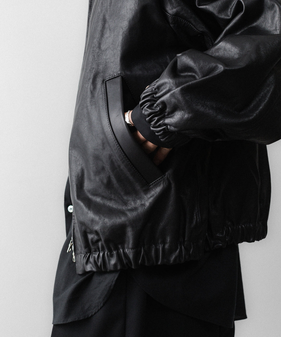 ssstein(シュタイン)のCALF ZIP SHORT JACKET - BLACKの公式通販サイトsession福岡セレクトショップ