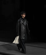 画像をギャラリービューアに読み込む, 【SUBLATIONS】SUPER140 3TUCK BAGGY TROUSERS - BLACK
