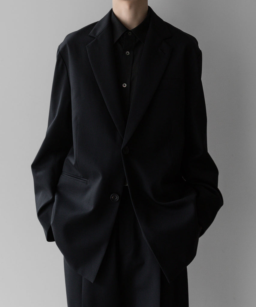 stein / シュタイン】OVERSIZED SINGLE BREASTED JACKET - BLACK