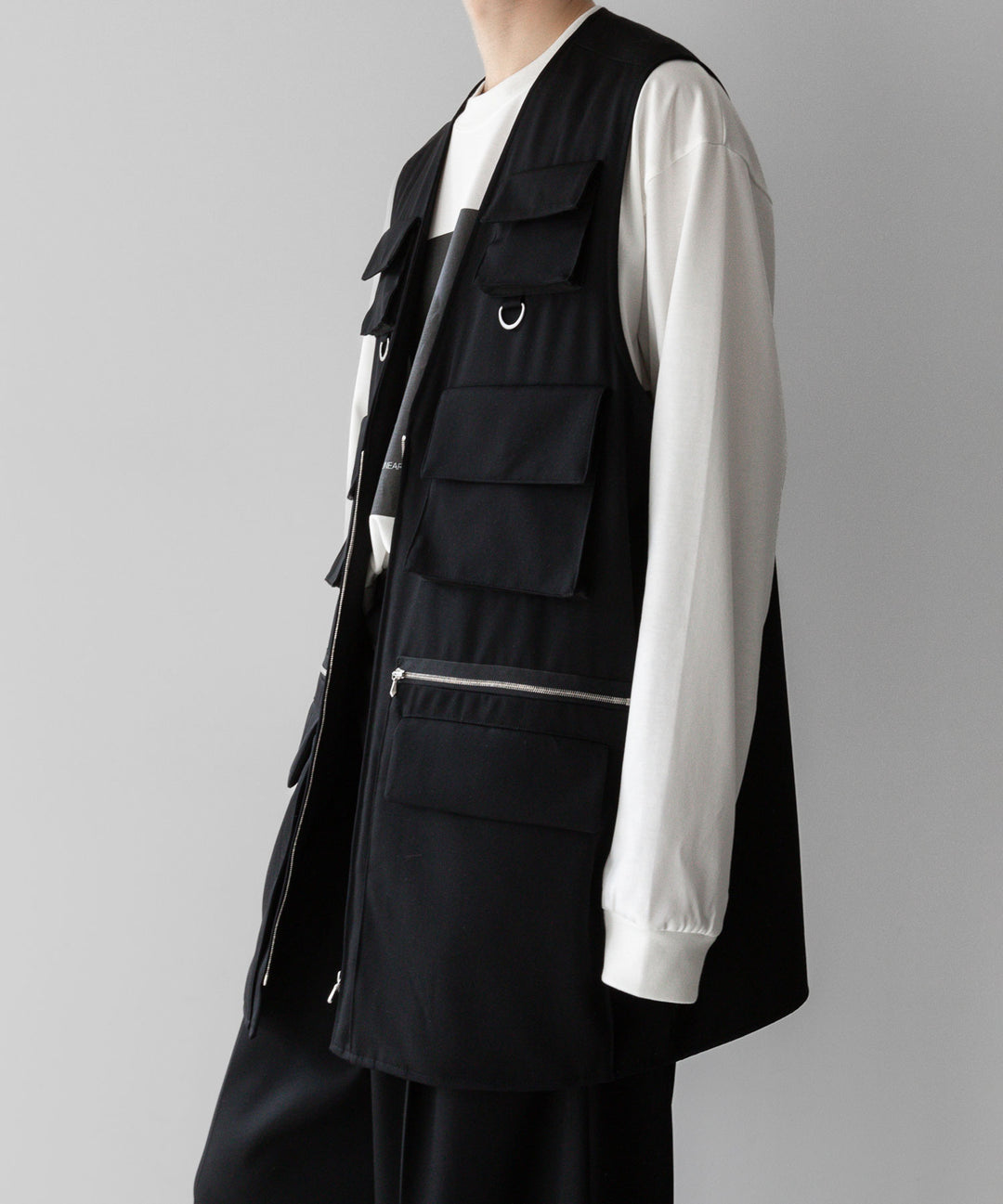 stein ssstein シュタインの24SSコレクションOVERSIZED MULTI POCKET VESTのBLACK sessionセッション福岡セレクトショップ 公式通販サイト