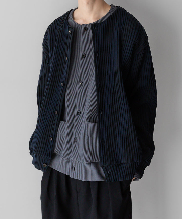 stein(シュタイン)の23AWコレクションOBLIQUE PATTERNED KNIT CARDIGANのDARK NAVY 公式通販サイト session福岡セレクトショップ
