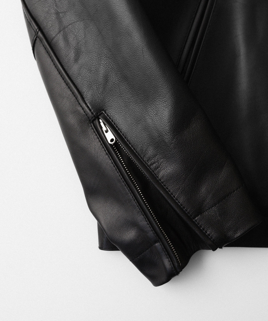 【ANTHEM A】BUFFALO CARF MINIMAL RIDING JACKET - BLACK
