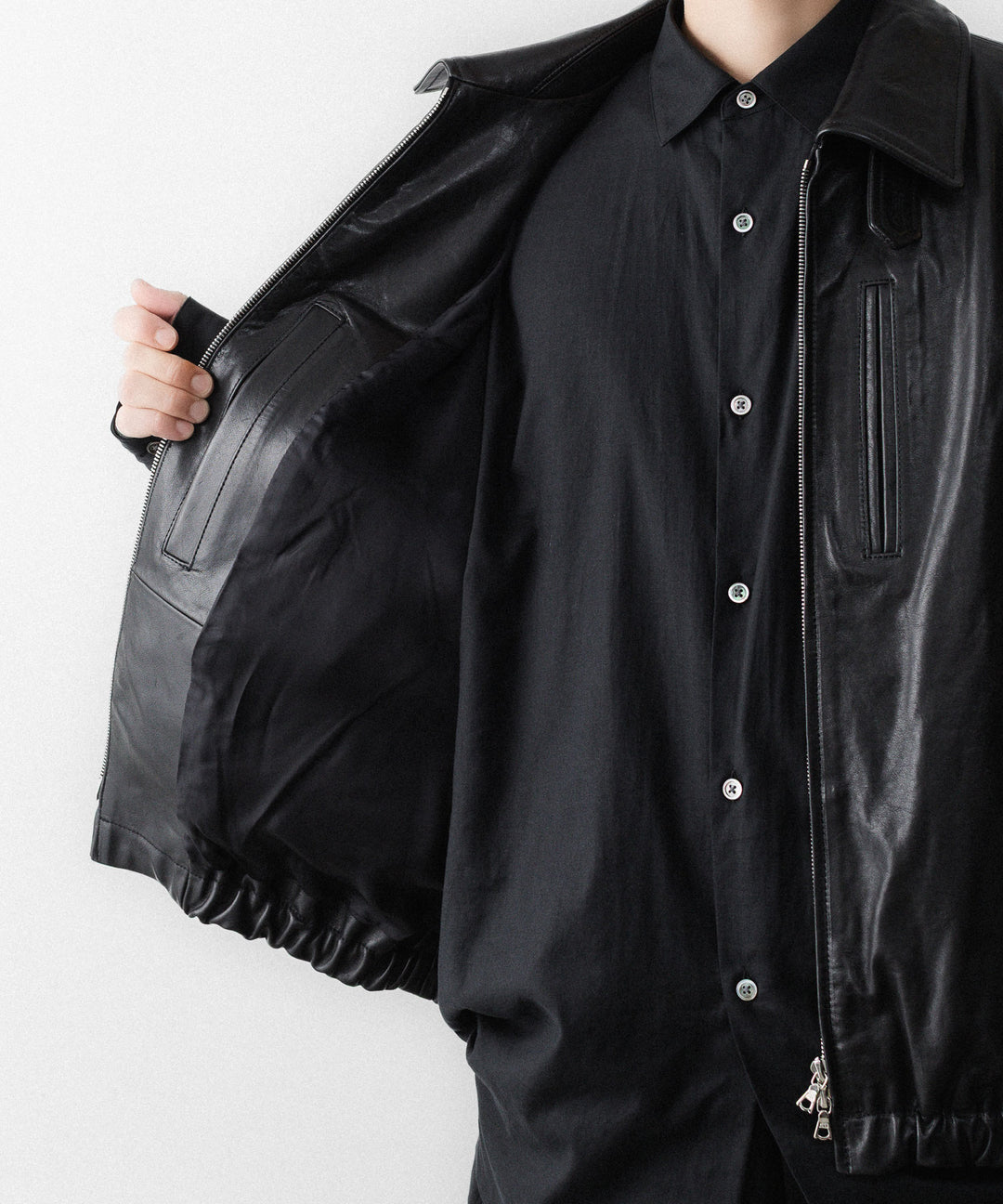 ssstein(シュタイン)のCALF ZIP SHORT JACKET - BLACKの公式通販サイトsession福岡セレクトショップ