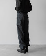 画像をギャラリービューアに読み込む, SUBLATIONS サブレーションズのHEAVY WOOL GABARDINE GURKHA CARGO PANTS - SLATE GREYの公式通販サイトsession福岡セレクトショップ
