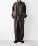 画像をギャラリービューアに読み込む, ssstein(シュタイン)のLIGHT LINEN WIDE EASY TROUSERS - BROWNの公式通販サイトsession福岡セレクトショップ

