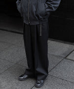 画像をギャラリービューアに読み込む, ssstein(シュタイン)の24AWコレクション EASY WIDE TROUSERS (2/72 WOOL GABARDINE) - BLACK 公式通販サイトsession福岡セレクトショップ
