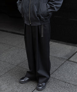 ssstein(シュタイン)の24AWコレクション EASY WIDE TROUSERS (2/72 WOOL GABARDINE) - BLACK 公式通販サイトsession福岡セレクトショップ