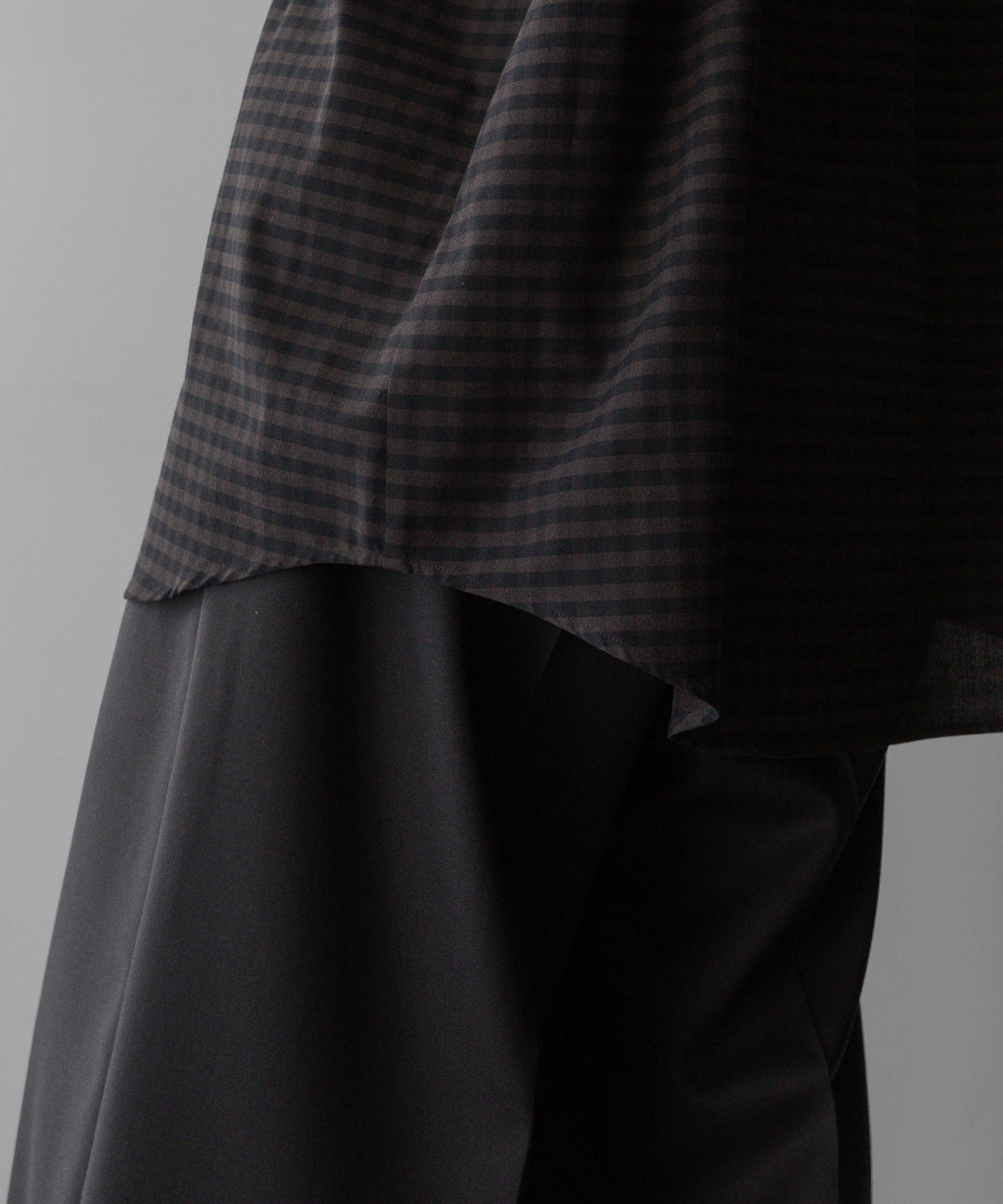 【ssstein】OVERSIZED SS SHIRT - GINGHAM( KHAKI )