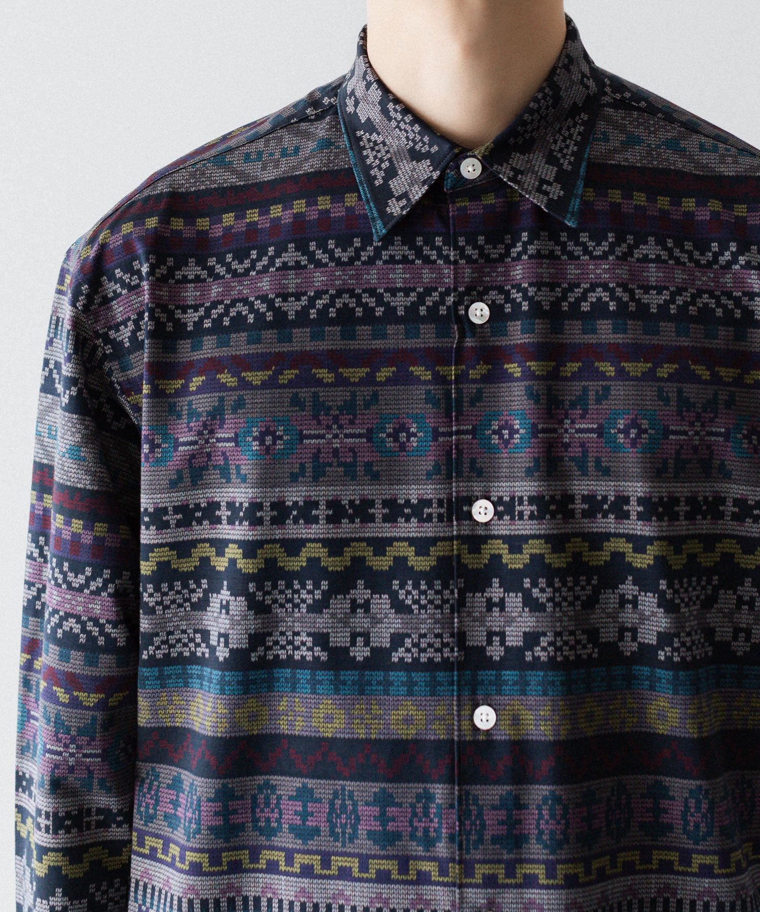 【KANEMASA PHIL.】46G MODEST PRINT SHIRT - PRINT