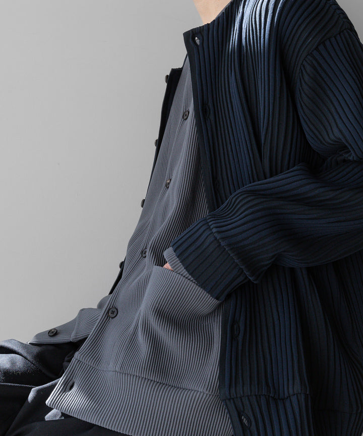 stein(シュタイン)の23AWコレクションOBLIQUE PATTERNED KNIT CARDIGANのDARK NAVY 公式通販サイト session福岡セレクトショップ