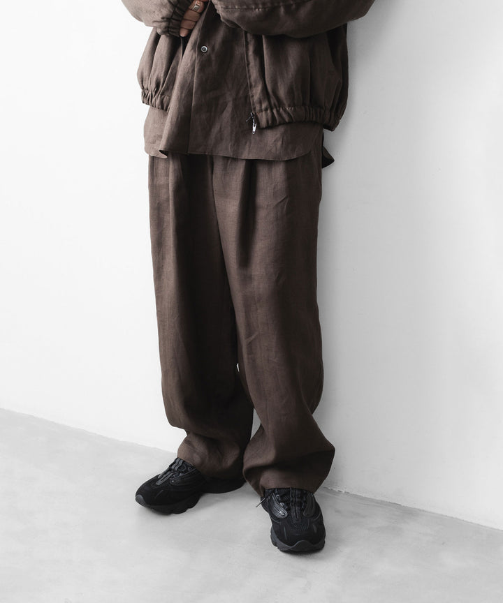 ssstein(シュタイン)のLIGHT LINEN WIDE EASY TROUSERS - BROWNの公式通販サイトsession福岡セレクトショップ