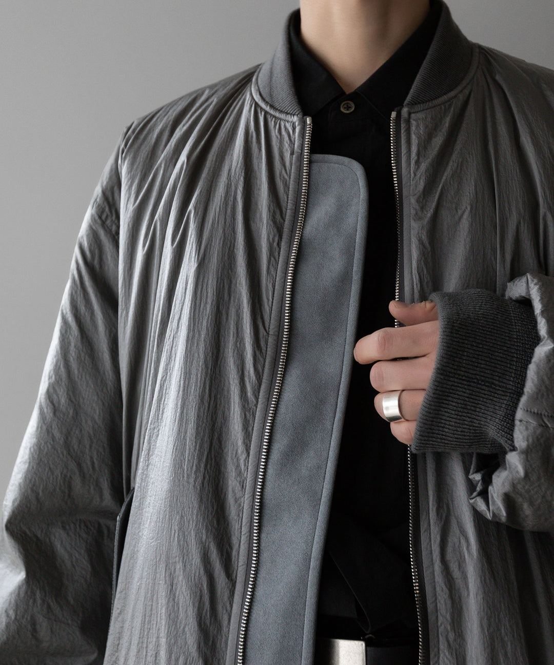 stein シュタイン 23AW OVERSIZED FLIGHT JACKET - SILVER sessionセッション福岡セレクトショップ 公式通販サイト