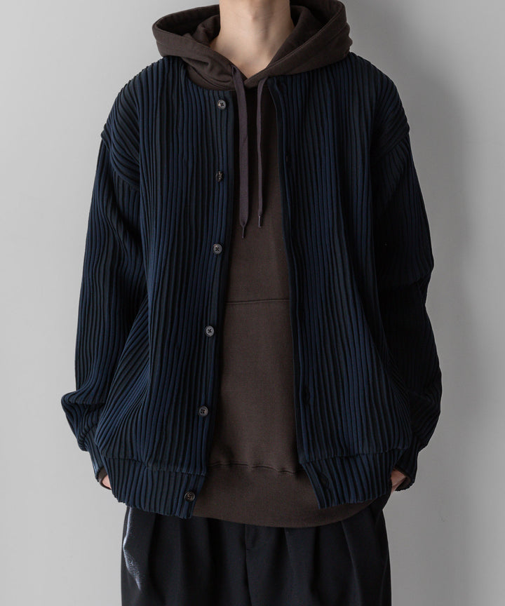 stein(シュタイン)の23AWコレクションOBLIQUE PATTERNED KNIT CARDIGANのDARK NAVY 公式通販サイト session福岡セレクトショップ