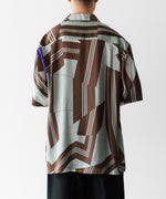 画像をギャラリービューアに読み込む, ANTHEM A-アンセムエーのCOLLAGE PRINTED OPEN COLLAR SHIRTのSAGE GREENの公式通販サイトsession福岡セレクトショップ
