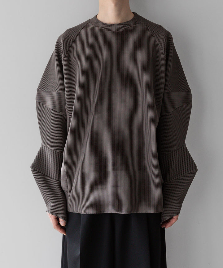 【stein】ssstein シュタインのGRADATION PLEATS COMBINATION SLEEVES LS - D.GREIGE 公式通販サイトsession福岡セレクトショップ