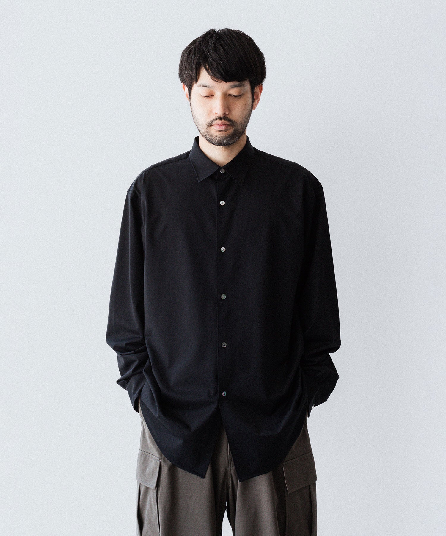 KANEMASA PHIL.】46G MODEST SHIRT - BLACK | 公式通販サイト session