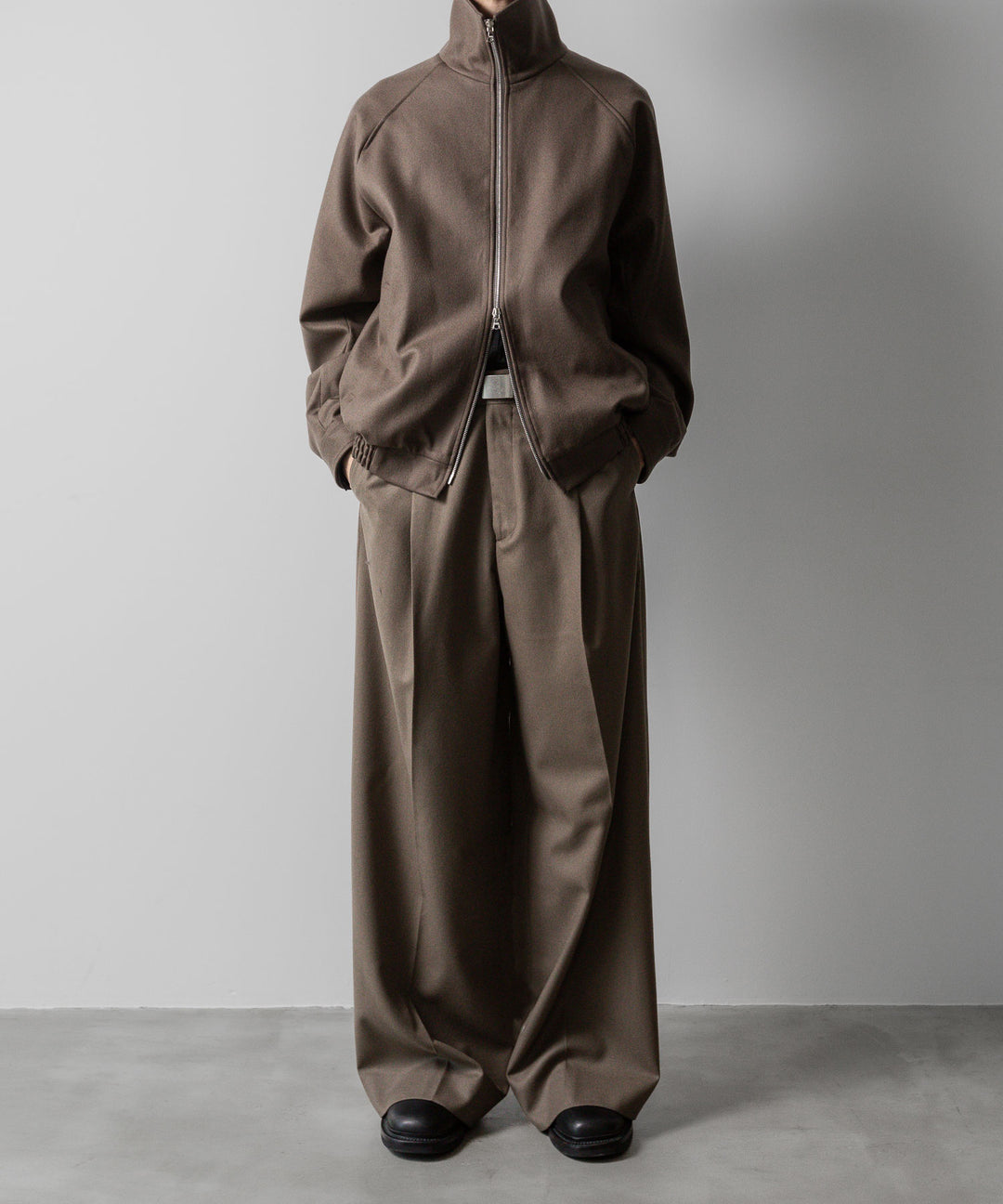 ssstein(シュタイン)の24AWコレクション MELTON ZIP UP BLOUSON - DARK GREIGE 公式通販サイトsession福岡セレクトショップ