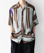 画像をギャラリービューアに読み込む, ANTHEM A-アンセムエーのCOLLAGE PRINTED OPEN COLLAR SHIRTのSAGE GREENの公式通販サイトsession福岡セレクトショップ
