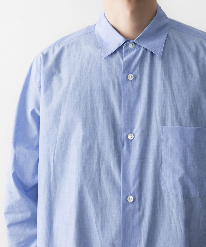 ssstein(シュタイン)のSMOOTH COTTON OVERSIZED REGULAR COLLAR SHIRT - BLUEの公式通販サイトsession福岡セレクトショップ