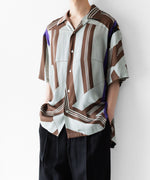 画像をギャラリービューアに読み込む, ANTHEM A-アンセムエーのCOLLAGE PRINTED OPEN COLLAR SHIRTのSAGE GREENの公式通販サイトsession福岡セレクトショップ
