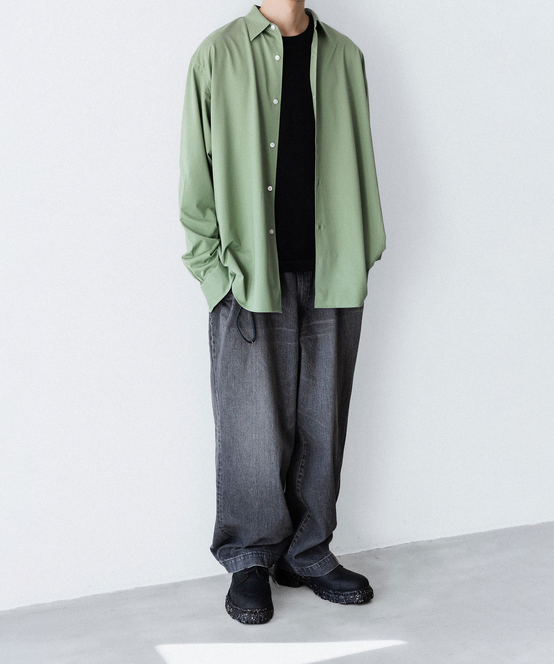 【KANEMASA PHIL.】46G MODEST SHIRT - GREEN