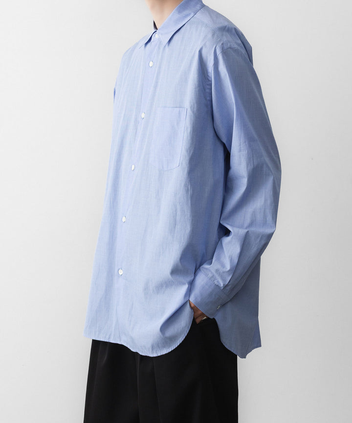 ssstein(シュタイン)のSMOOTH COTTON OVERSIZED REGULAR COLLAR SHIRT - BLUEの公式通販サイトsession福岡セレクトショップ