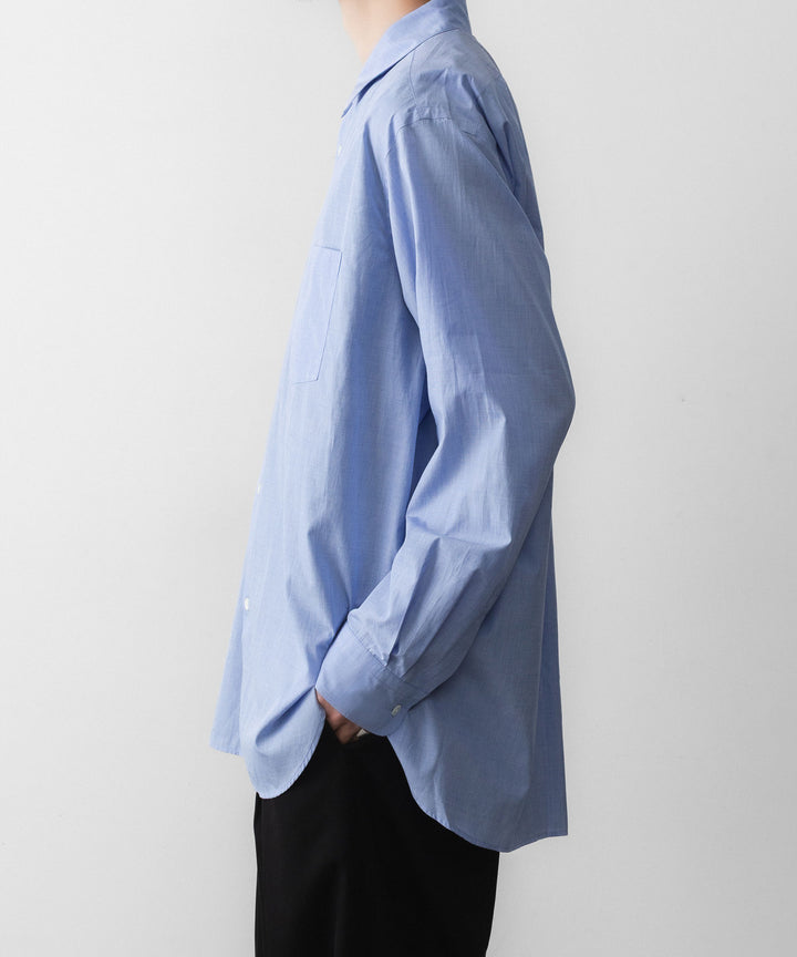 ssstein(シュタイン)のSMOOTH COTTON OVERSIZED REGULAR COLLAR SHIRT - BLUEの公式通販サイトsession福岡セレクトショップ