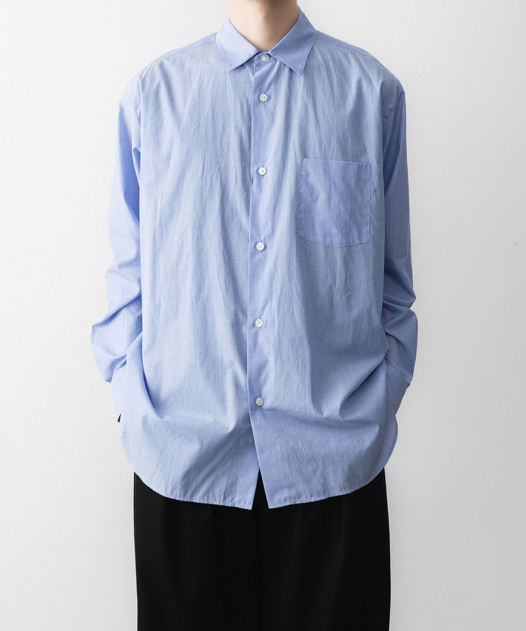 ssstein(シュタイン)のSMOOTH COTTON OVERSIZED REGULAR COLLAR SHIRT - BLUEの公式通販サイトsession福岡セレクトショップ