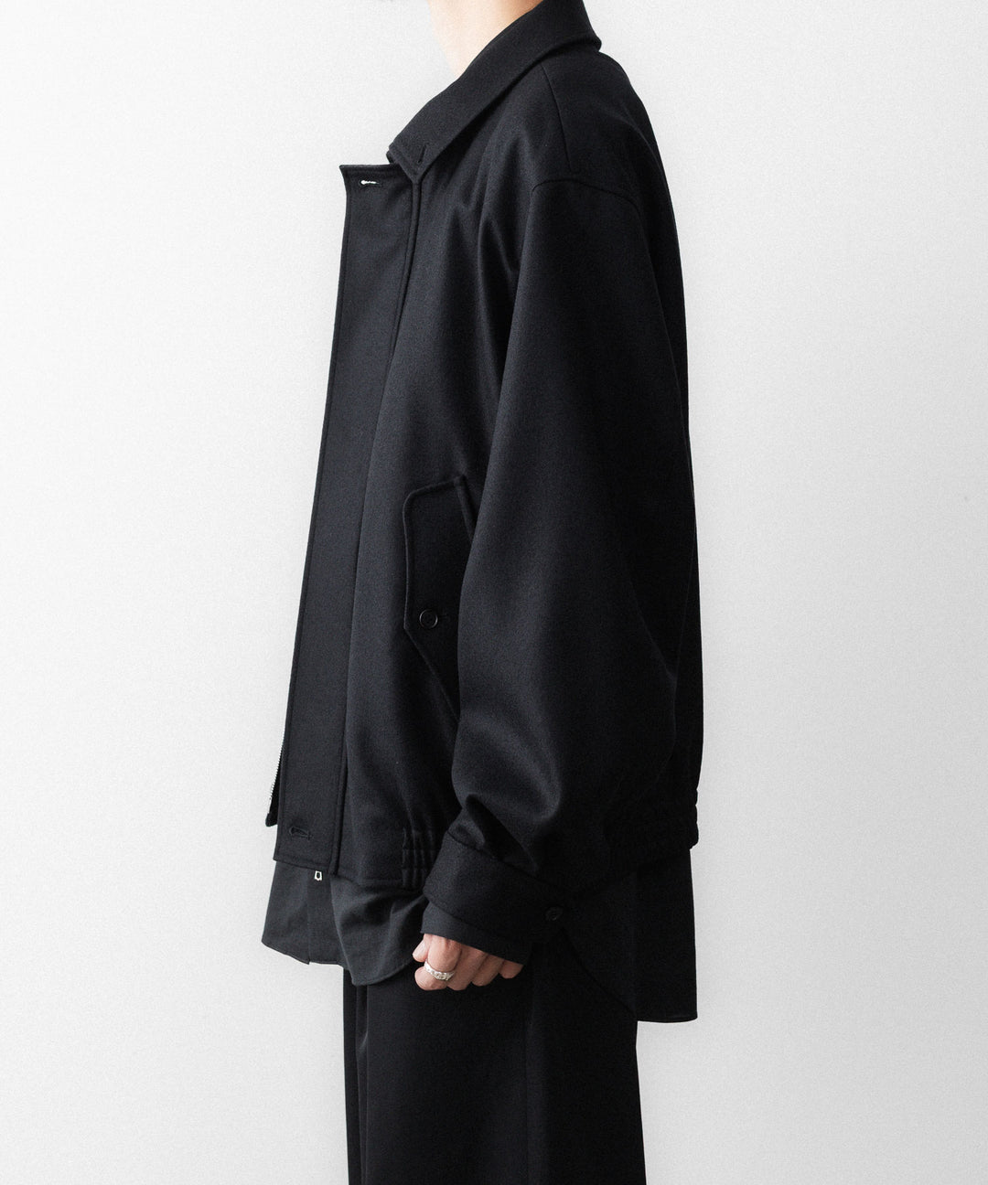 ssstein(シュタイン)のWOOL MELTON HARRINGTON JACKET - BLACKの公式通販サイトsession福岡セレクトショップ
