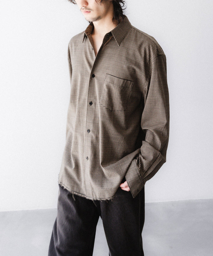 CODA -コーダのBROWN CHECKED RAW EDGES JAZZ SHIRTのBROWN CHECKED公式通販サイトsession福岡セレクトショップ