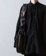 画像をギャラリービューアに読み込む, ssstein(シュタイン)のGOAT LEATHER SHIRRING HANDLE SHOULDER BAG - BLACKの公式通販サイトsession福岡セレクトショップ
