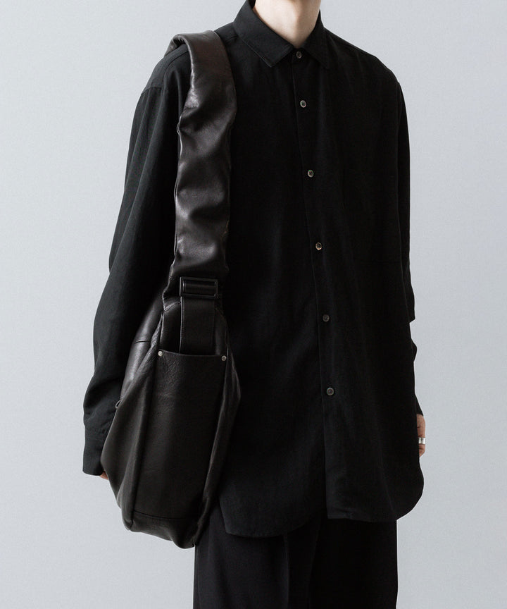 ssstein(シュタイン)のGOAT LEATHER SHIRRING HANDLE SHOULDER BAG - BLACKの公式通販サイトsession福岡セレクトショップ