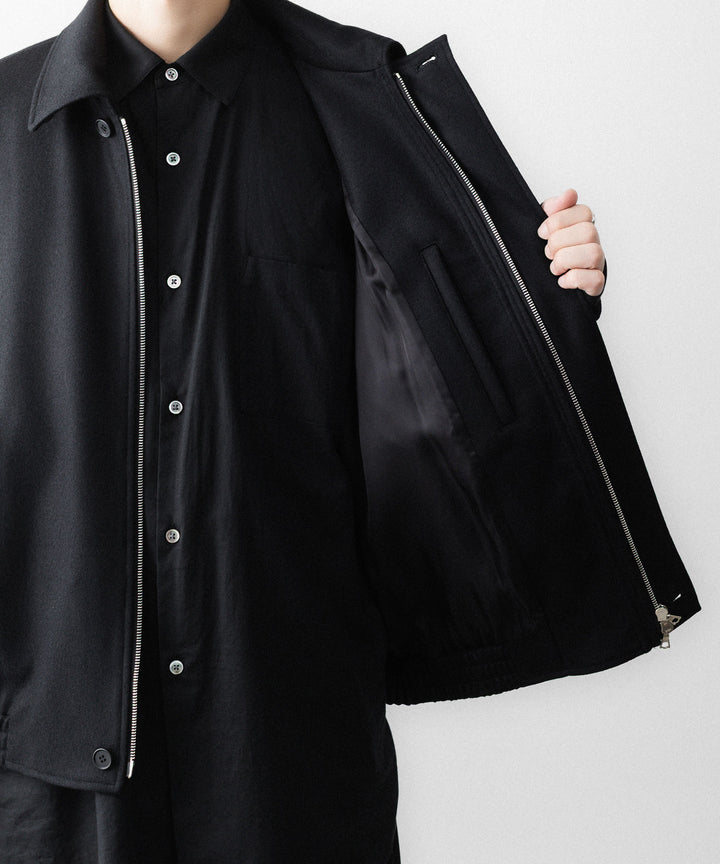 ssstein(シュタイン)のWOOL MELTON HARRINGTON JACKET - BLACKの公式通販サイトsession福岡セレクトショップ