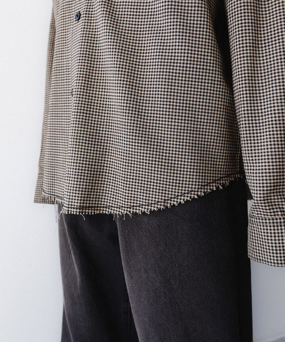 CODA -コーダのBROWN CHECKED RAW EDGES JAZZ SHIRTのBROWN CHECKED公式通販サイトsession福岡セレクトショップ
