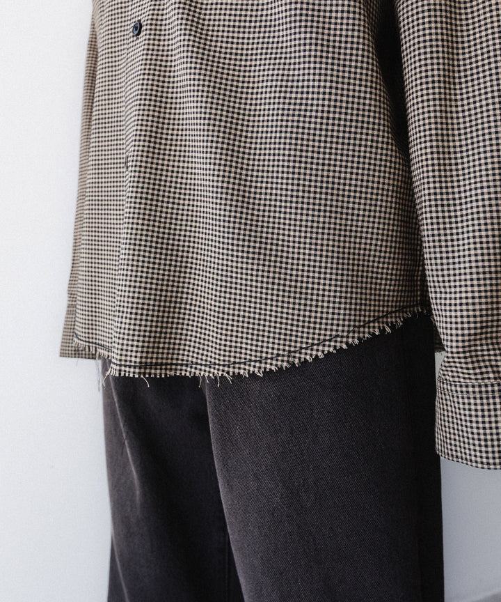 CODA -コーダのBROWN CHECKED RAW EDGES JAZZ SHIRTのBROWN CHECKED公式通販サイトsession福岡セレクトショップ