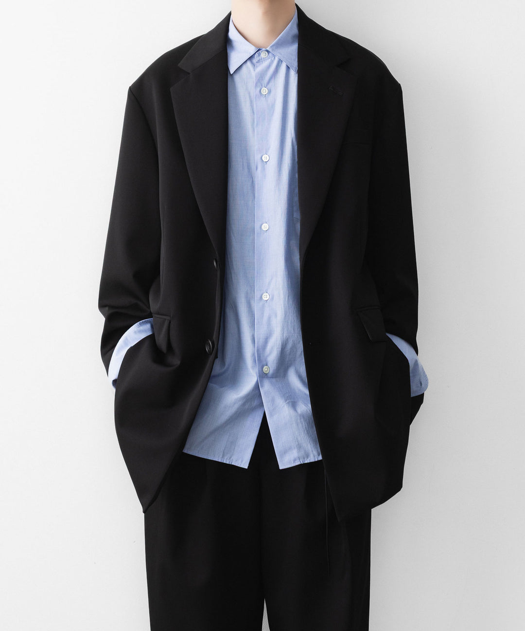 ssstein(シュタイン)のSMOOTH COTTON OVERSIZED REGULAR COLLAR SHIRT - BLUEの公式通販サイトsession福岡セレクトショップ
