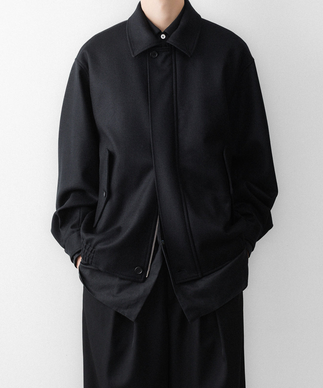 ssstein(シュタイン)のWOOL MELTON HARRINGTON JACKET - BLACKの公式通販サイトsession福岡セレクトショップ