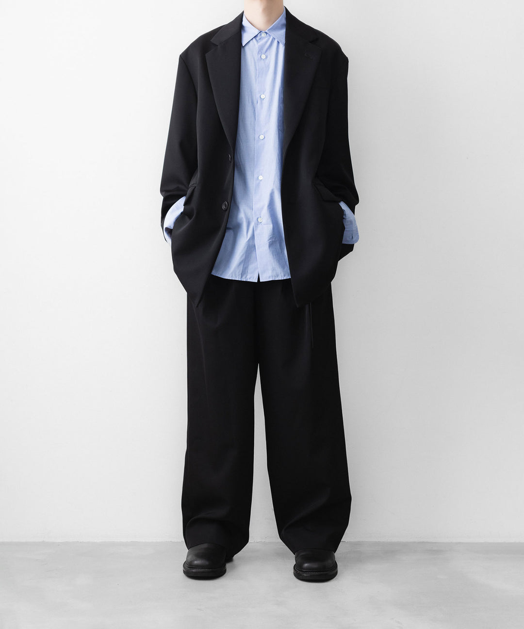 ssstein(シュタイン)のSMOOTH COTTON OVERSIZED REGULAR COLLAR SHIRT - BLUEの公式通販サイトsession福岡セレクトショップ