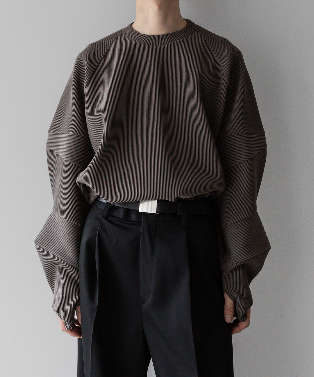 【stein】ssstein シュタインのGRADATION PLEATS COMBINATION SLEEVES LS - D.GREIGE 公式通販サイトsession福岡セレクトショップ
