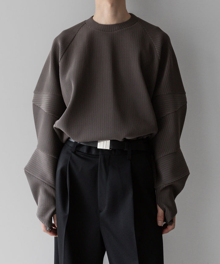 【stein】ssstein シュタインのGRADATION PLEATS COMBINATION SLEEVES LS - D.GREIGE 公式通販サイトsession福岡セレクトショップ