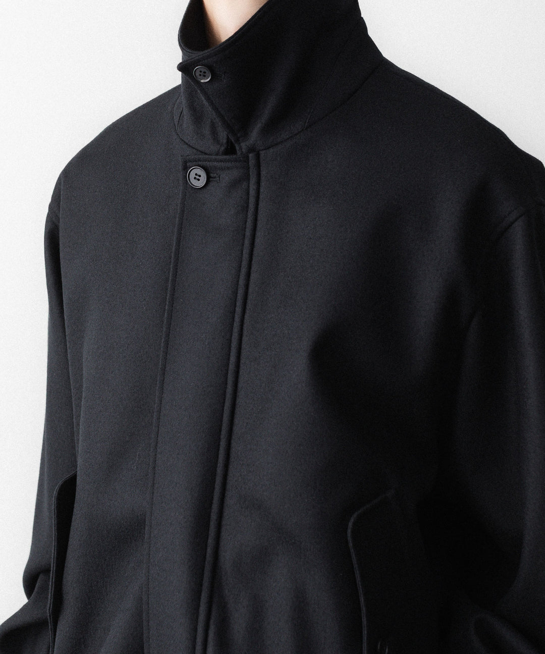 ssstein(シュタイン)のWOOL MELTON HARRINGTON JACKET - BLACKの公式通販サイトsession福岡セレクトショップ