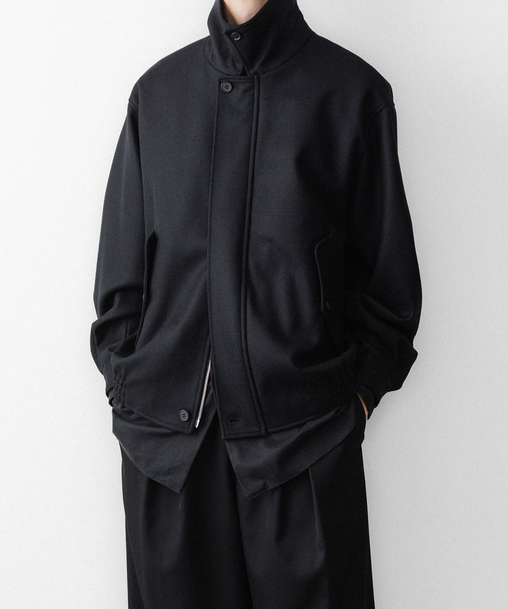 ssstein(シュタイン)のWOOL MELTON HARRINGTON JACKET - BLACKの公式通販サイトsession福岡セレクトショップ