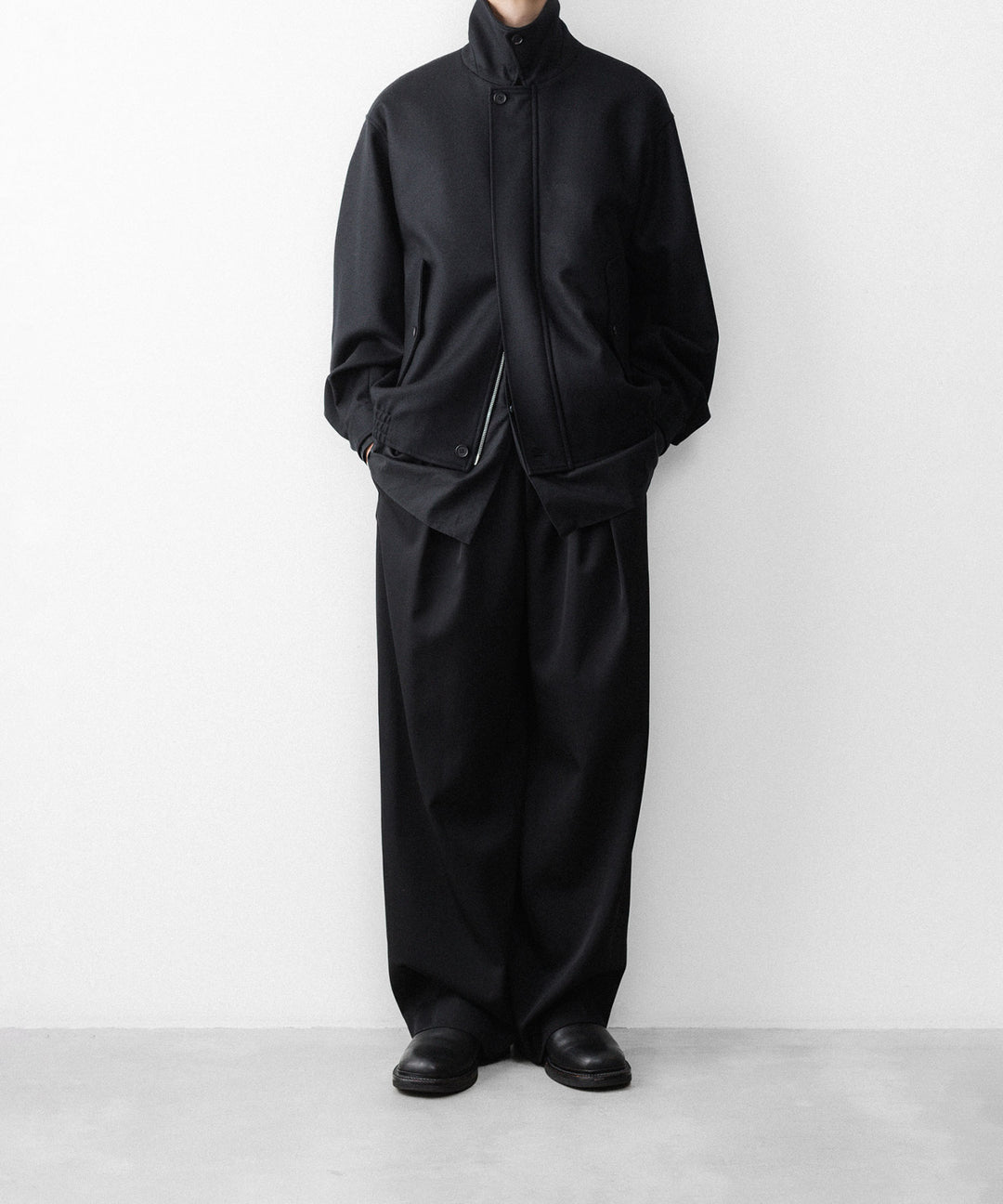 ssstein(シュタイン)のWOOL MELTON HARRINGTON JACKET - BLACKの公式通販サイトsession福岡セレクトショップ