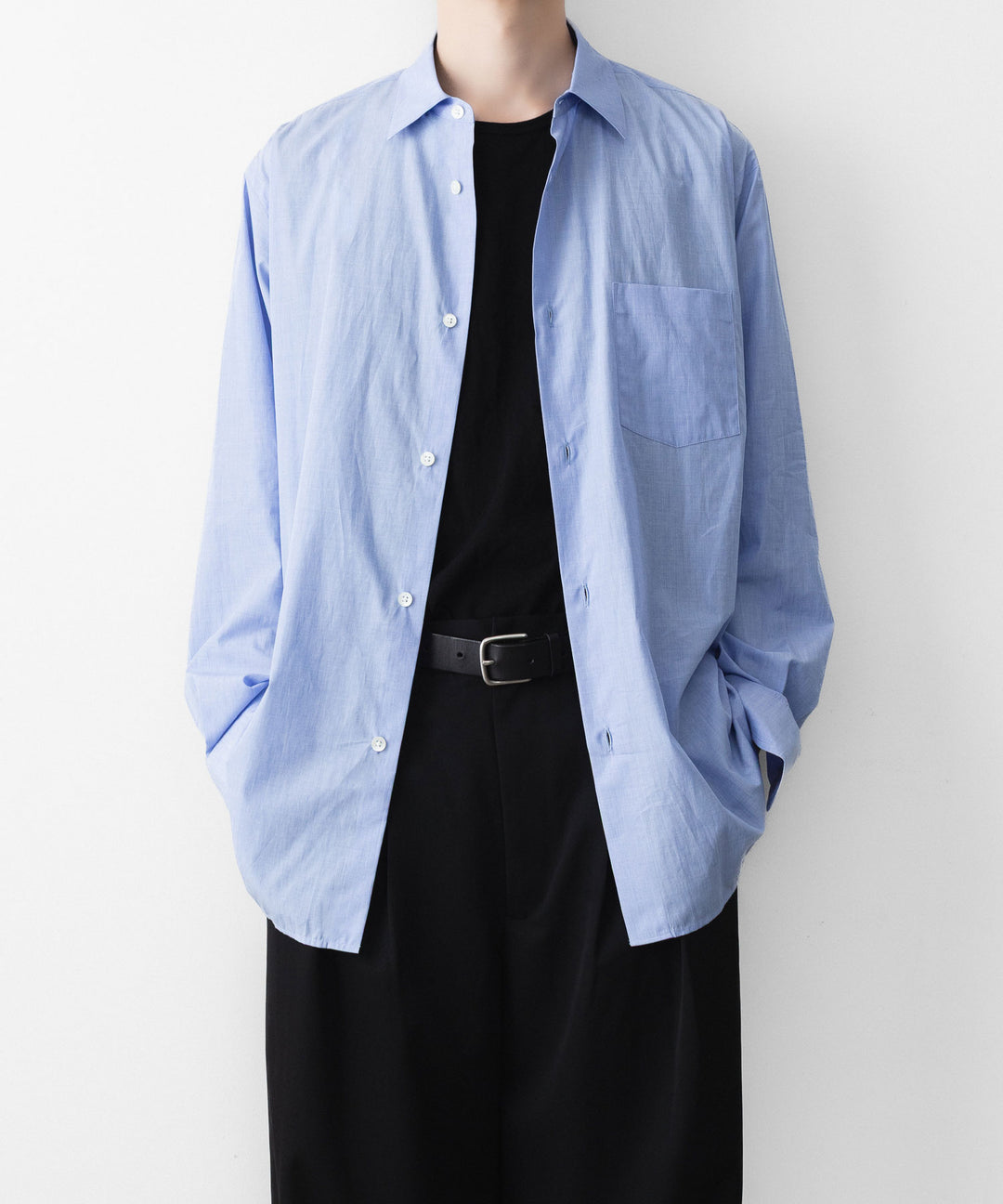 ssstein(シュタイン)のSMOOTH COTTON OVERSIZED REGULAR COLLAR SHIRT - BLUEの公式通販サイトsession福岡セレクトショップ