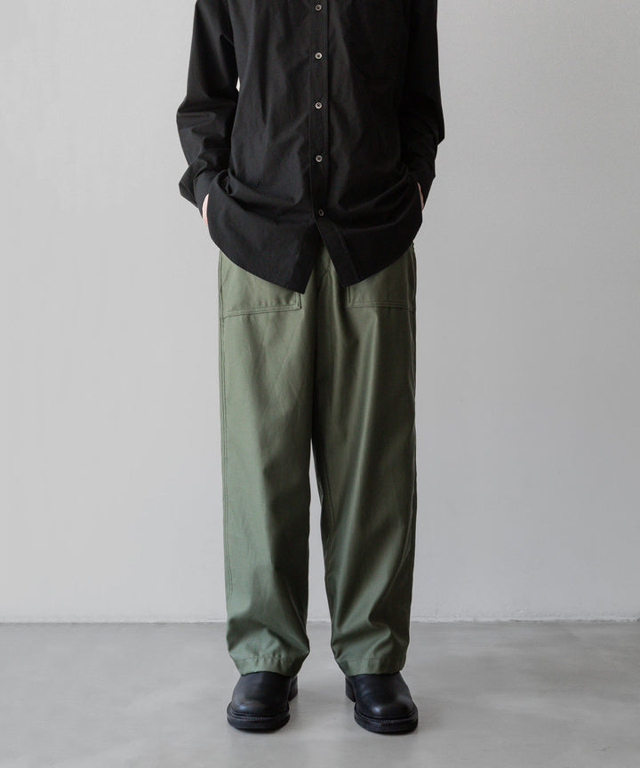 INTÉRIM/インテリムのGIZA BACK SATIN BAKER PANTSのOLIVE公式通販サイトsession福岡セレクトショップ