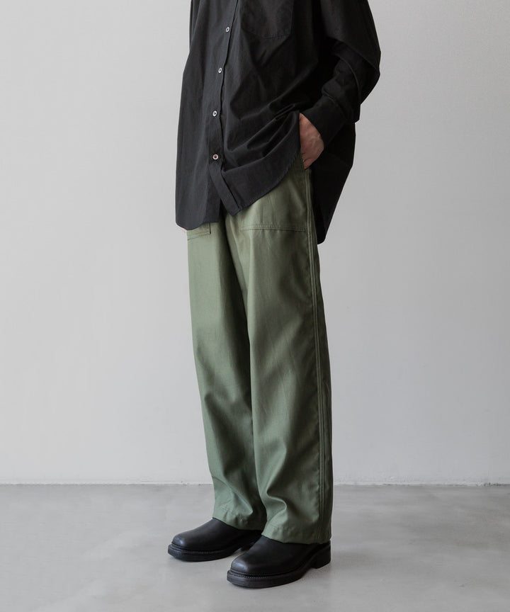 INTÉRIM/インテリムのGIZA BACK SATIN BAKER PANTSのOLIVE公式通販サイトsession福岡セレクトショップ